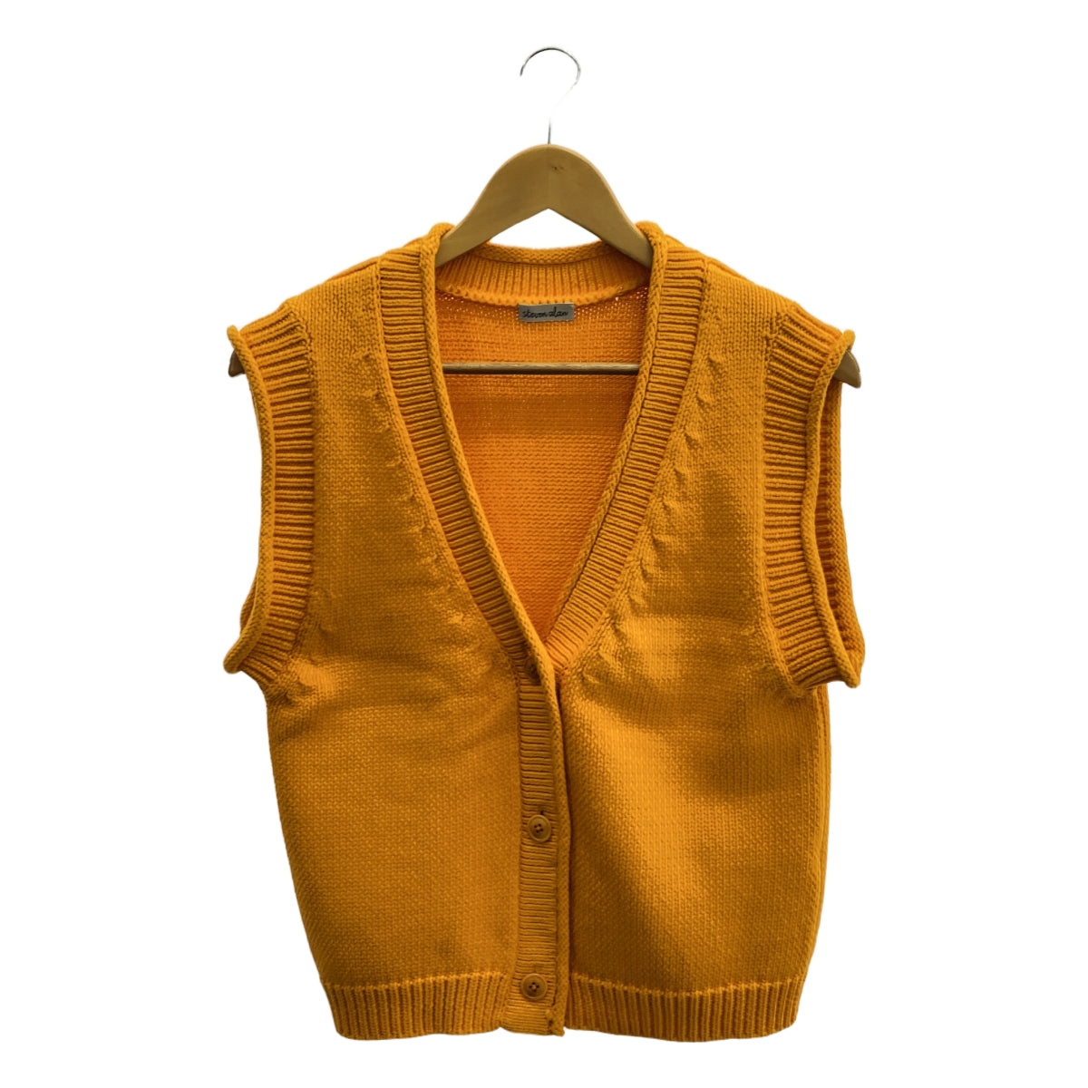 【미품】 steven alan / 스티븐 알란 | LILY KNIT VEST 니트 베스트 | 오렌지 | 여성