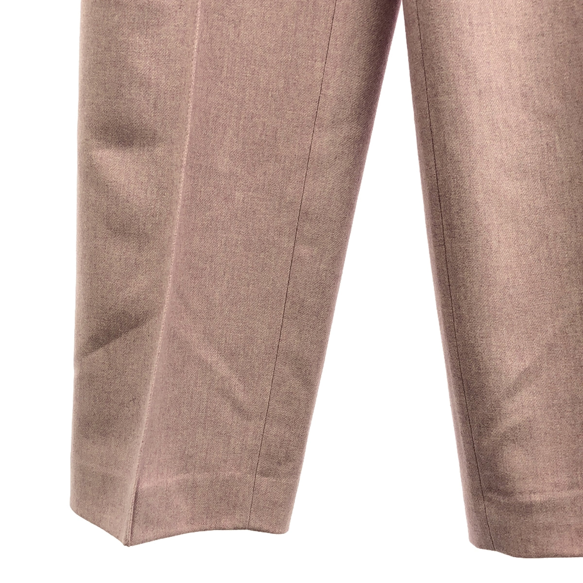 [新] 明日世界 MACPHEE |羊毛尼龍法蘭絨直筒褲 | 34 |紫色 |女性的