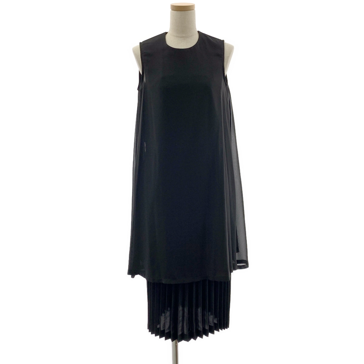 noir kei ninomiya / 느와르 케이니노미야 | 2017SS | 폴리 에스테르 플리츠 레이어드 백 Zip 원피스 | XS |