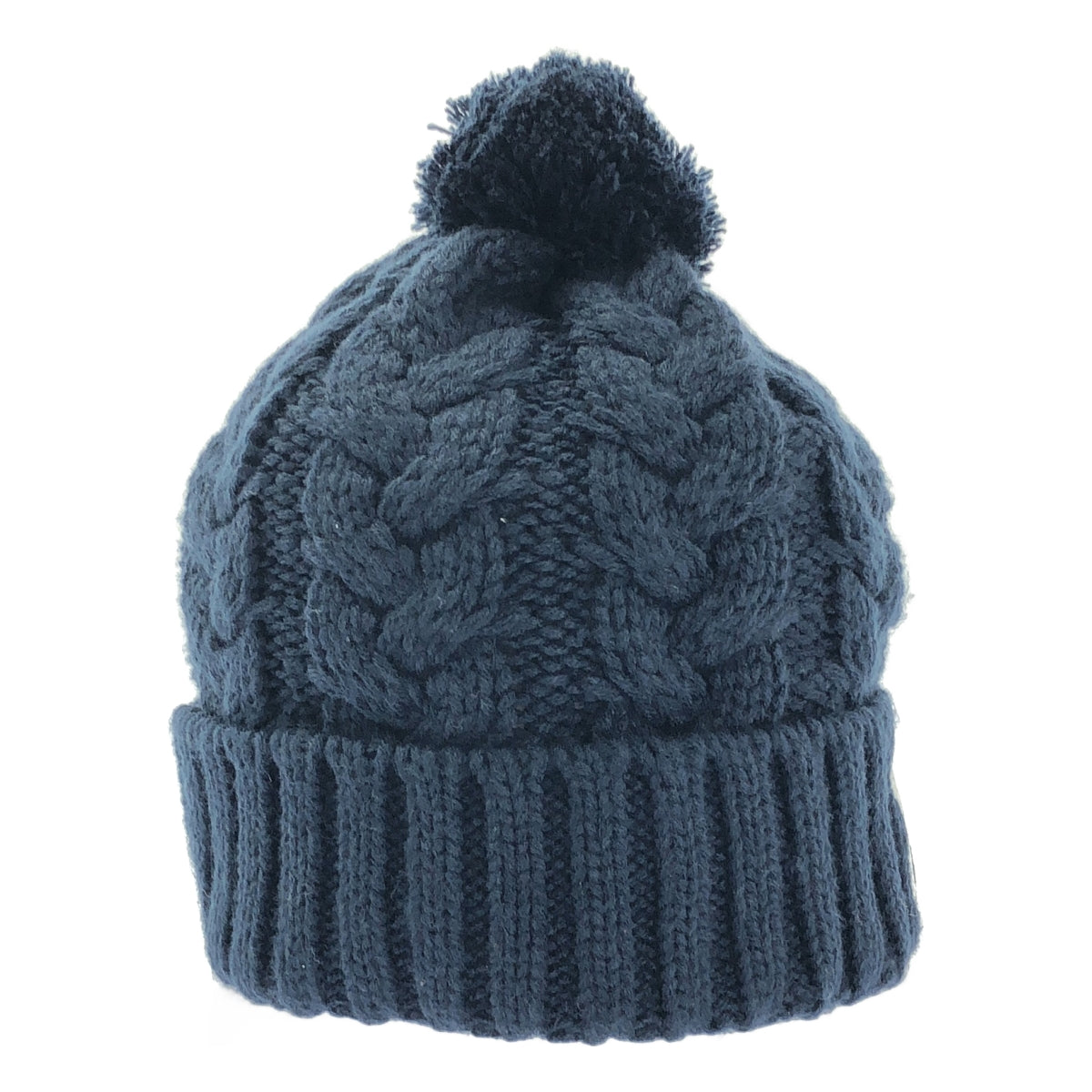 [狀況極佳] NEW ERA | 紐約洋基隊 Pom-Bom 麻花針織帽 | F 碼 | 海軍藍 | 男款