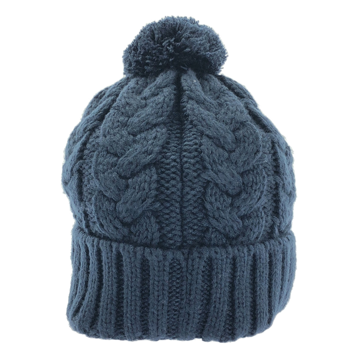 【美品】  NEW ERA / ニューエラ | NEW YORK YANKEES ボンボン ケーブルニットキャップ | F | ネイビー | メンズ