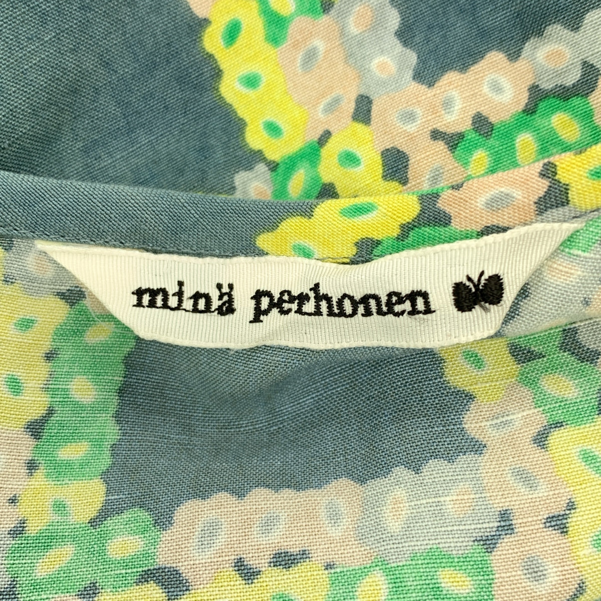 mina perhonen / ミナペルホネン | flower gate フラワー ゲート / リネン レーヨン ノースリーブ ワンピース | 36 | レディース