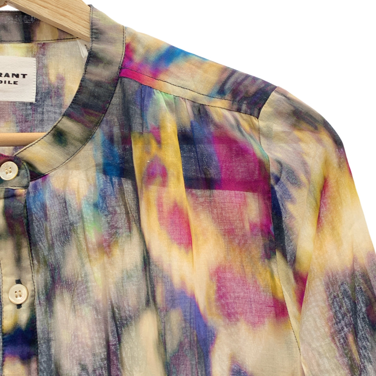 ISABEL MARANT ETOILE | 立領、標誌連結、開衩襯衫 | 尺寸 36 | 女款