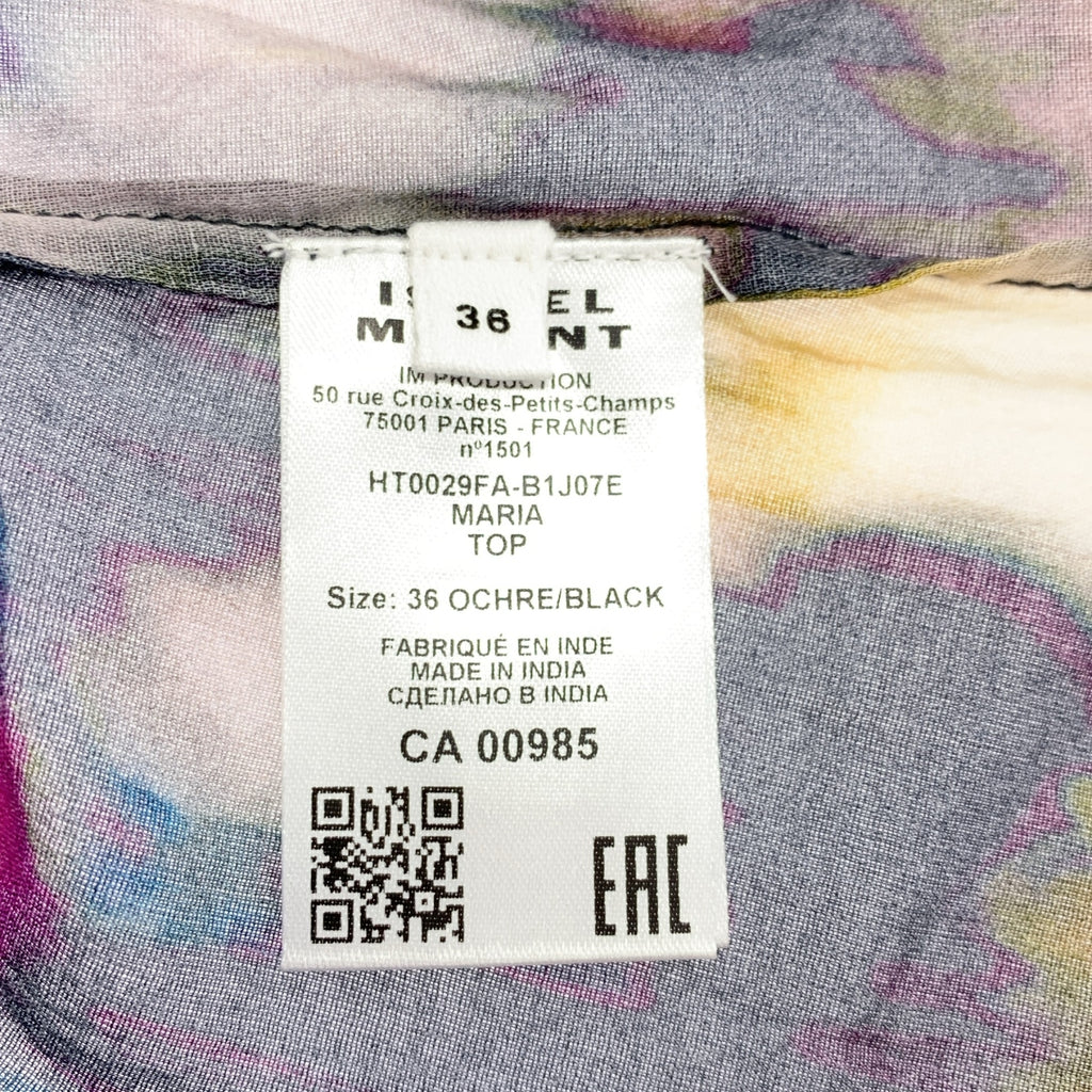 ISABEL MARANT ETOILE | 立領、標誌連結、開衩襯衫 | 尺寸 36 | 女款