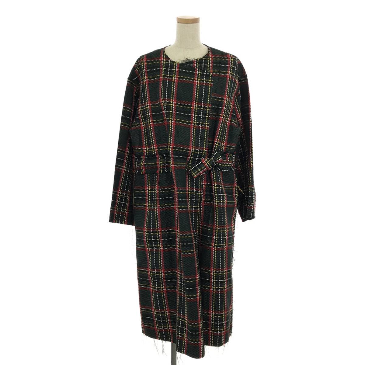 【美品】  ASTRAET / アストラット | チェック ギャザー ラップコート | 0 | マルチカラー | レディース