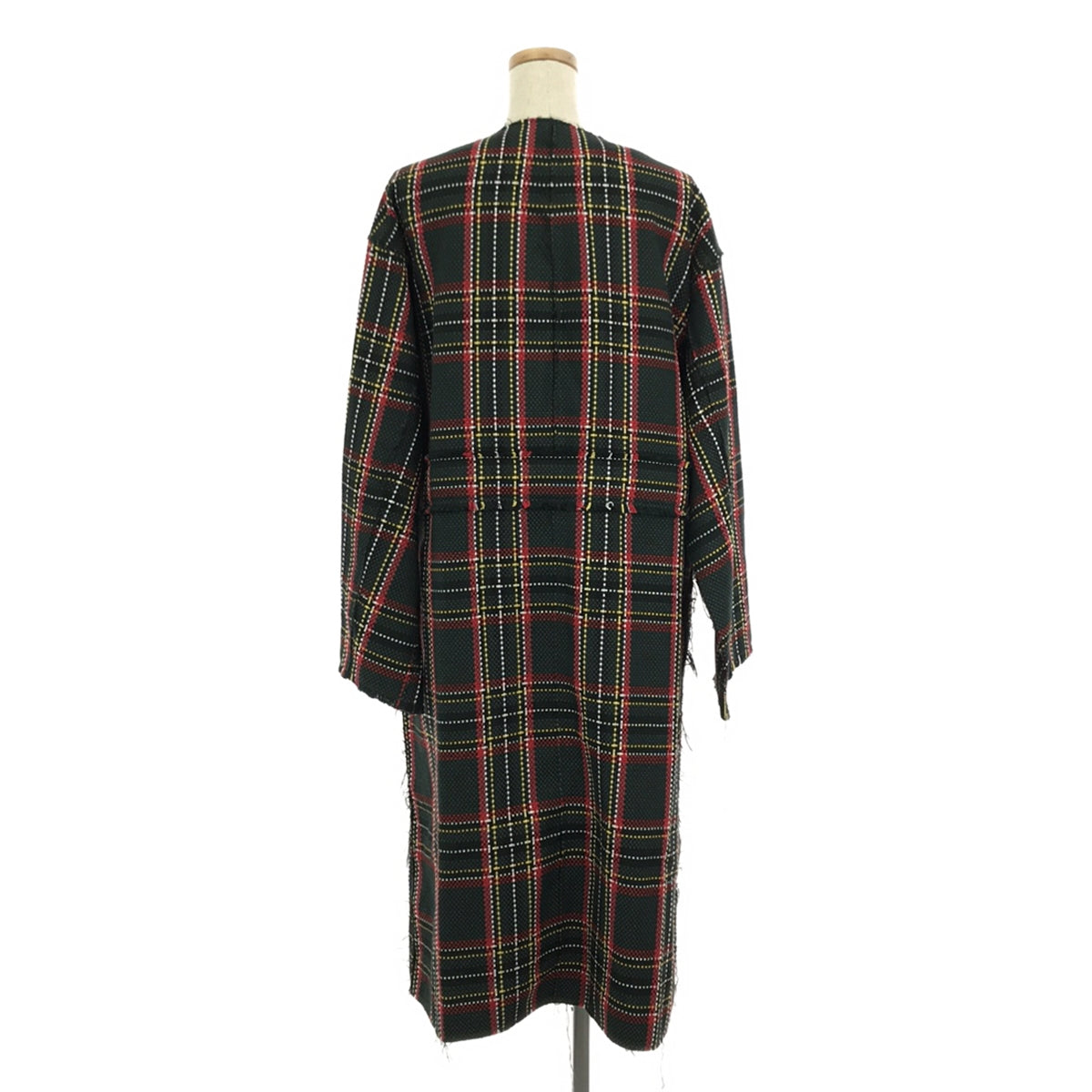 [狀況良好] ASTRAET / Astraet |格紋褶皺裹身大衣 | 0 |多色 |女性的