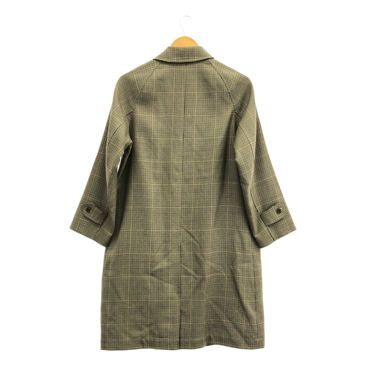 ORCIVAL / 오티발 | 치토리 격자 울 프라드 스텐 컬러 라글란 코트 | 0 | 베이지계 | 여성