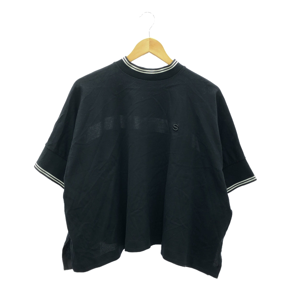 sacai / サカイ | 2021SS | Cotton Jersey Pullove コットン カットソー | 2 | ブラック/ホワイト | レディース