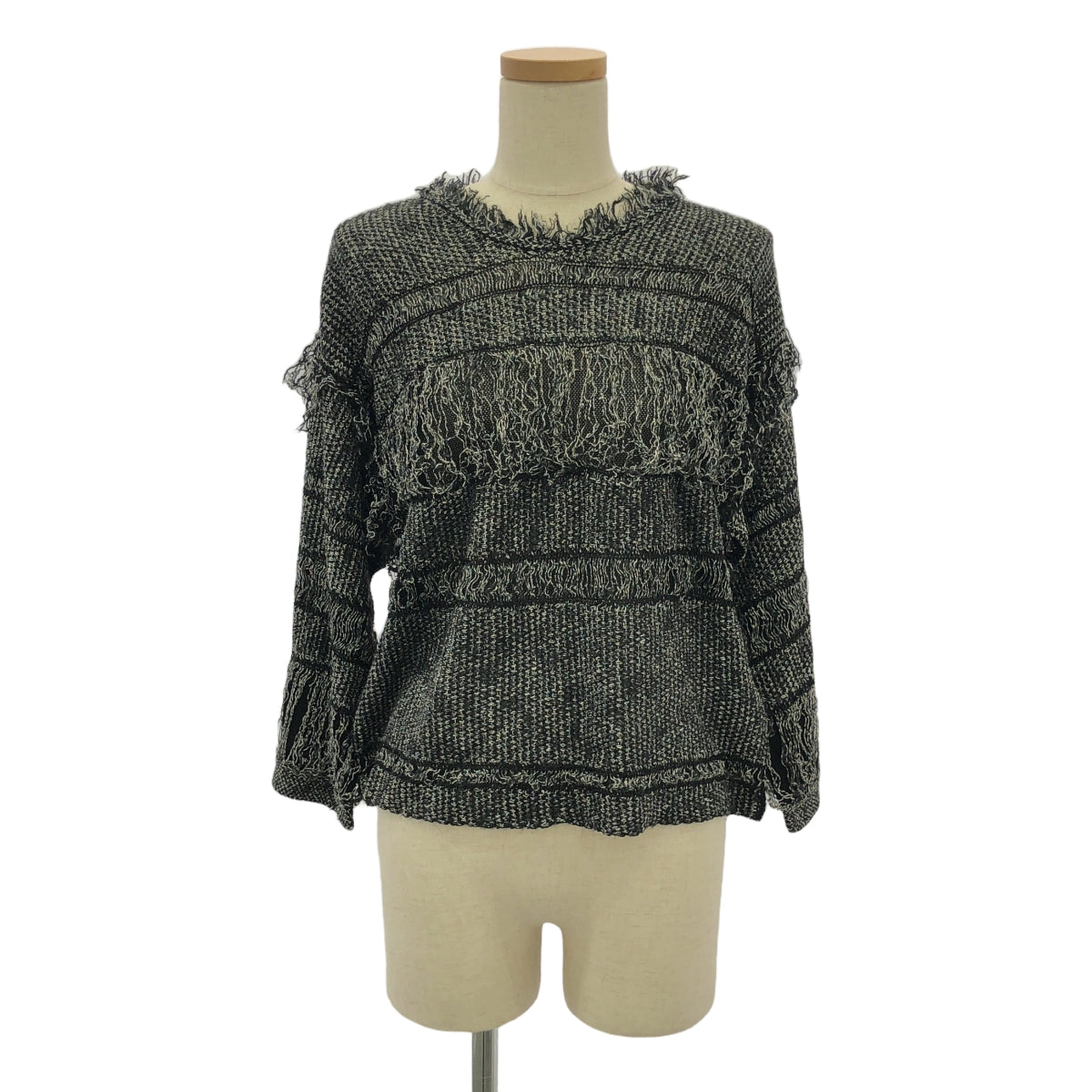 伊莎貝爾瑪蘭 |流蘇針織套頭衫 | 36 |黑色 |女性的