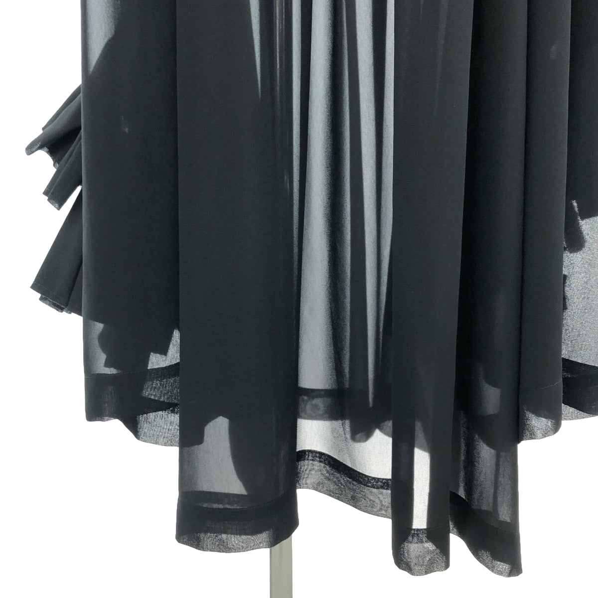 [Good Condition] COMME des GARCONS | 2023AW | Polyester deformed frill decoration gathered volume dress one piece | S | Black | Women's