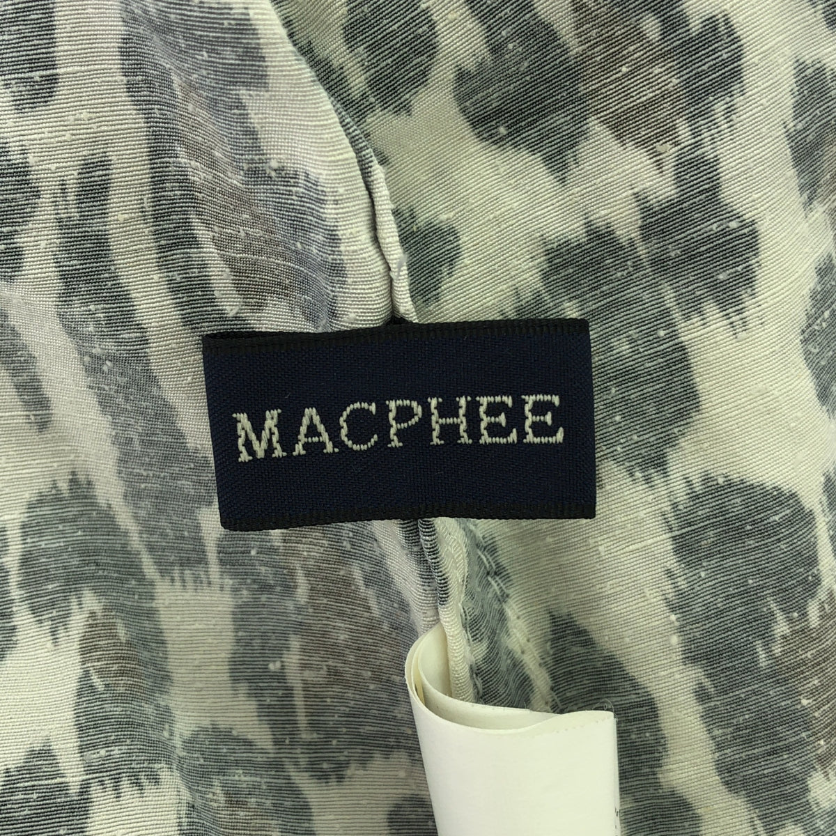 明日世界 MACPHEE |豹紋亞麻混紡束口夾克 |尺寸 38 |黑色/棕色/白色|女性的