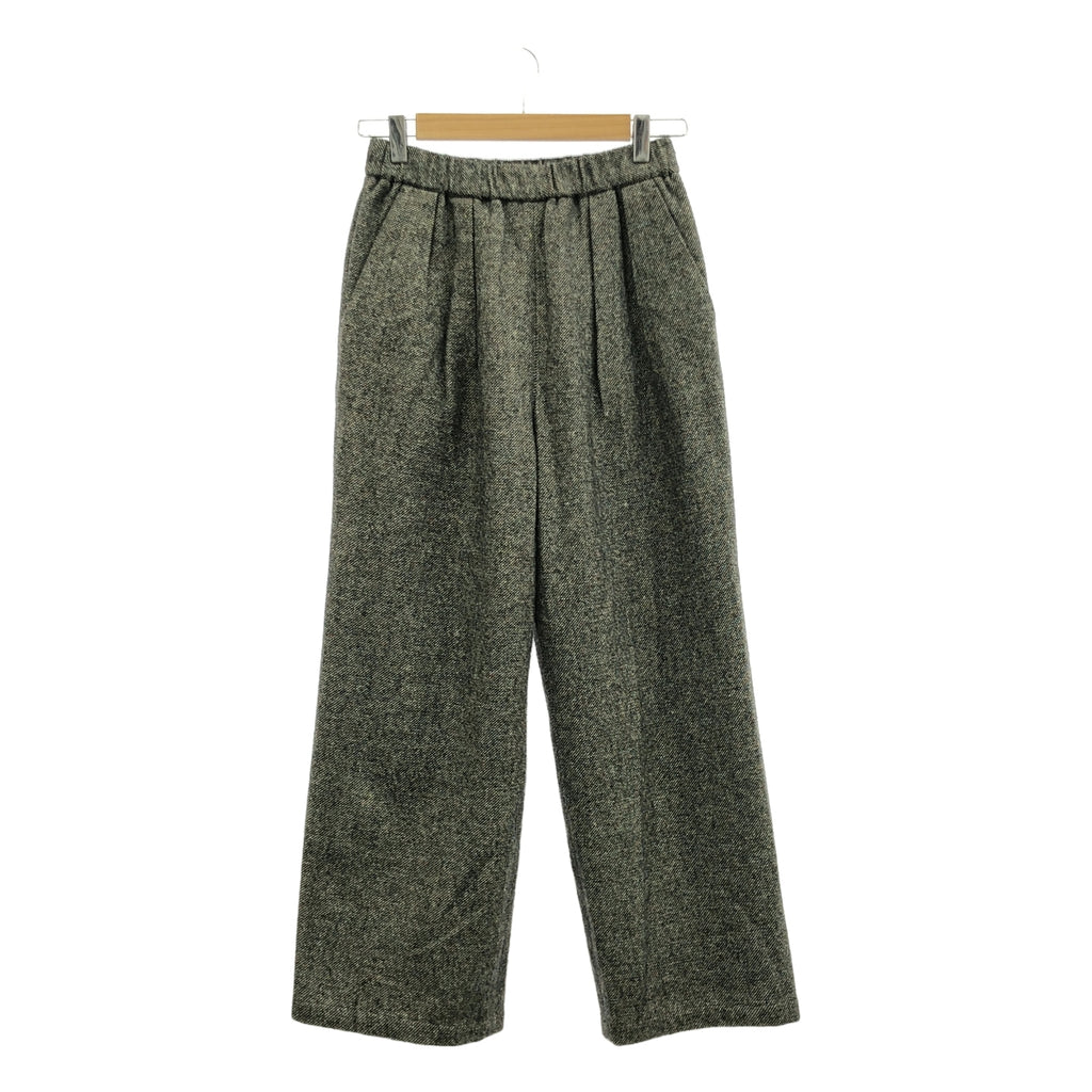 MORRIS &amp; SONS / 모리스 앤 샌즈 | 2023AW | 2 턱 트위드 스트레이트 팬츠 | 0 | 그레이 시스템 | 여성