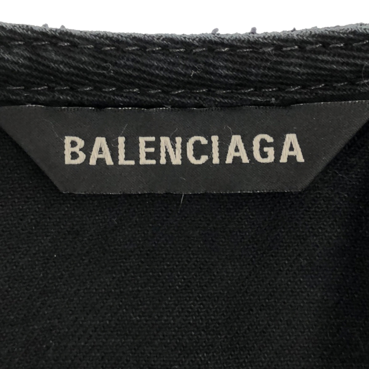 BALENCIAGA / バレンシアガ | ウォッシュドブラック ノースリーブデニムドレス | 34 | レディース