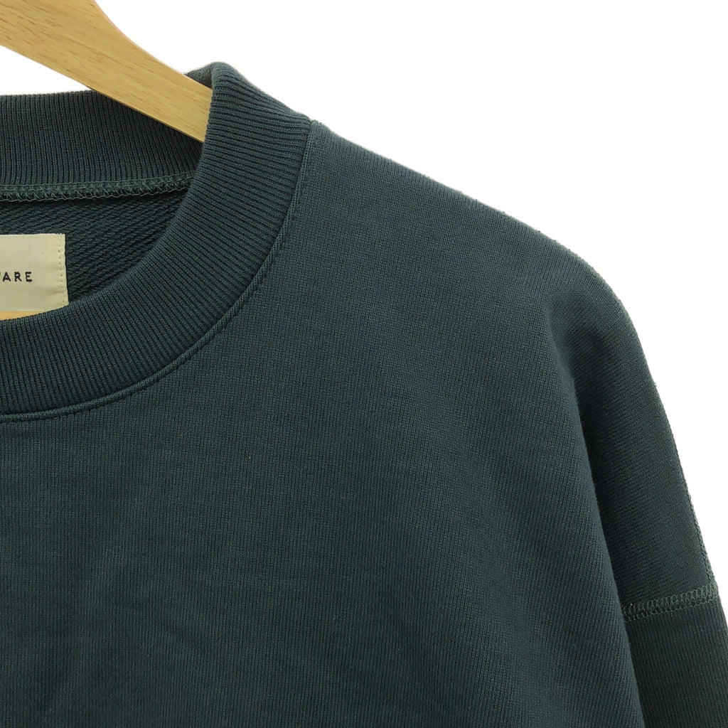 MARKAWARE / マーカウェア | SLITED SWEAT SHIRT ORGANIC COTTON HEAVY FLEECE / オーバーシルエット スリット スウェット | 3 | HUNTER GREEN | メンズ