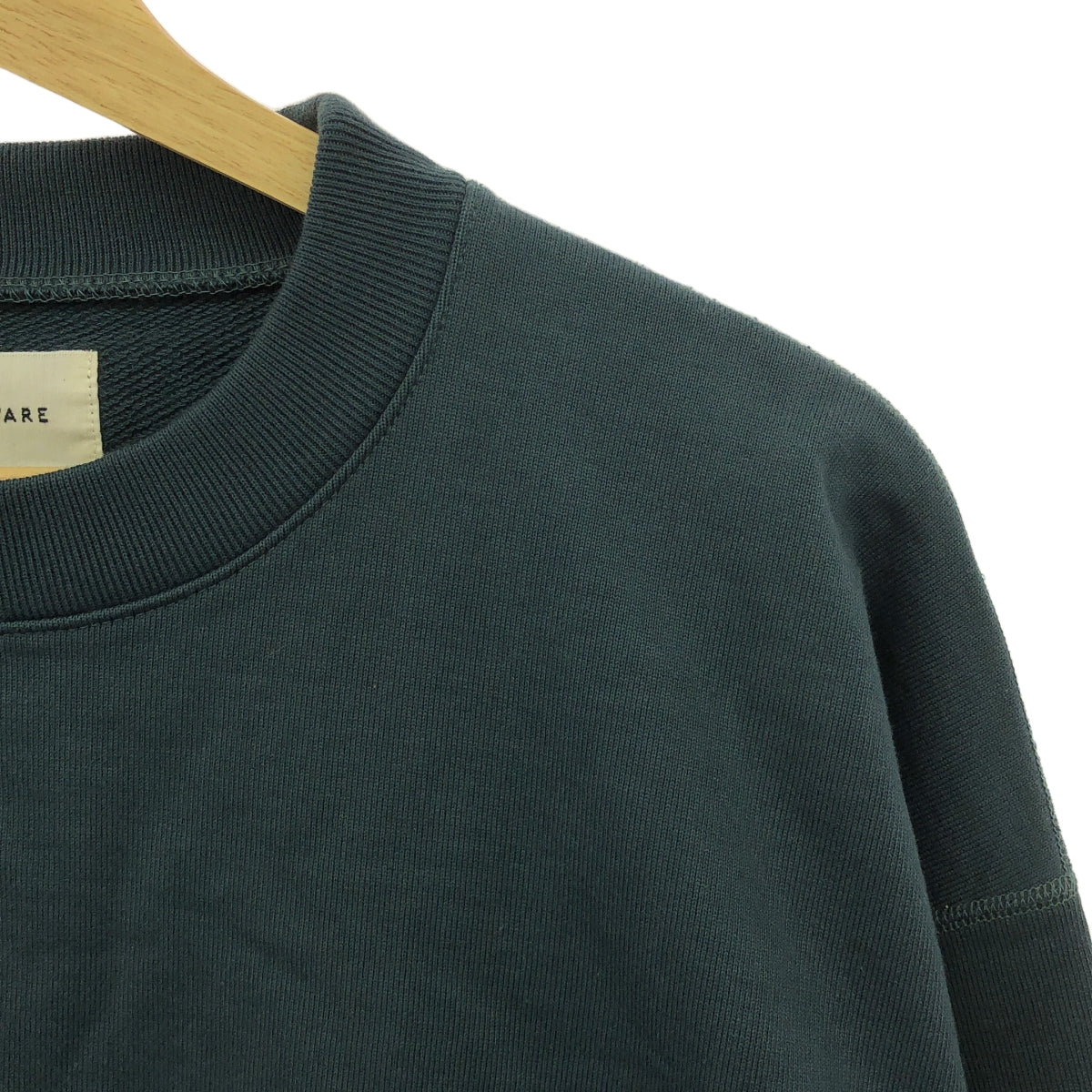 MARKAWARE / マーカウェア | SLITED SWEAT SHIRT ORGANIC COTTON HEAVY FLEECE / オーバーシルエット スリット スウェット | 3 | HUNTER GREEN | メンズ
