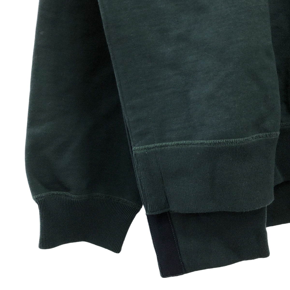 MARKAWARE / マーカウェア | SLITED SWEAT SHIRT ORGANIC COTTON HEAVY FLEECE / オーバーシルエット スリット スウェット | 3 | HUNTER GREEN | メンズ