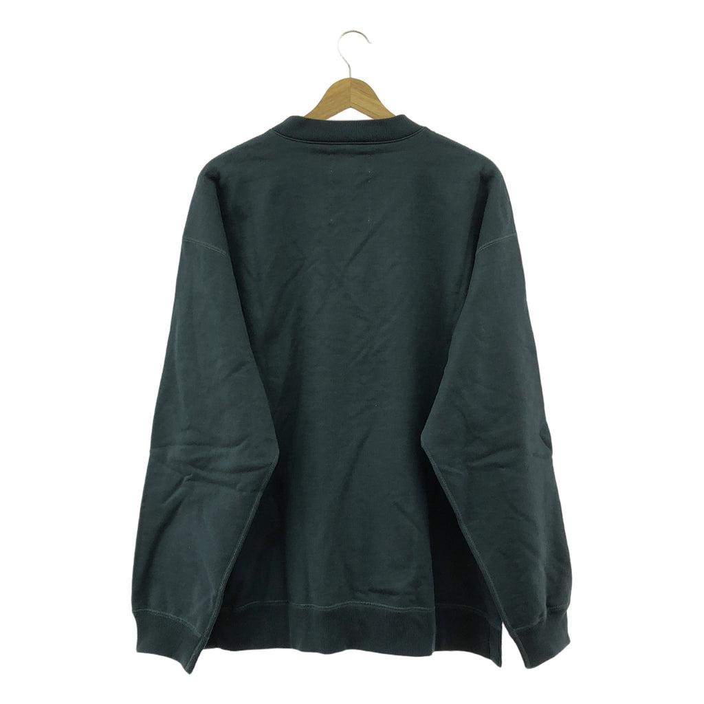 MARKAWARE / マーカウェア | SLITED SWEAT SHIRT ORGANIC COTTON HEAVY FLEECE / オーバーシルエット スリット スウェット | 3 | HUNTER GREEN | メンズ
