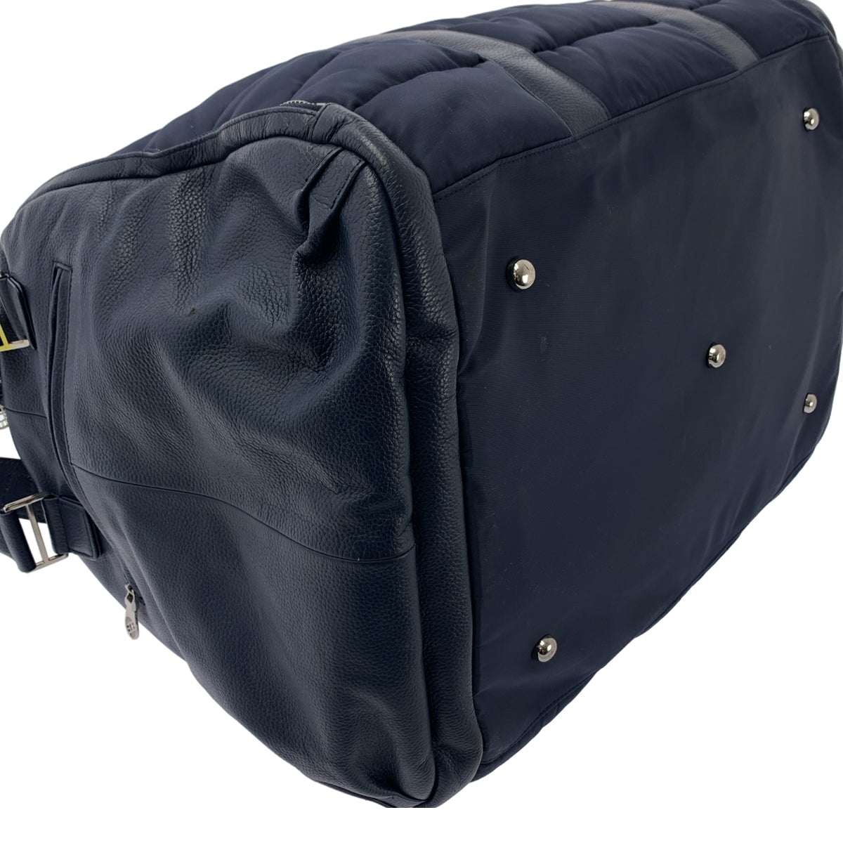 MUTA / ムータ | ナイロン レザー切替 2way ボストン バッグ | ネイビー | レディース