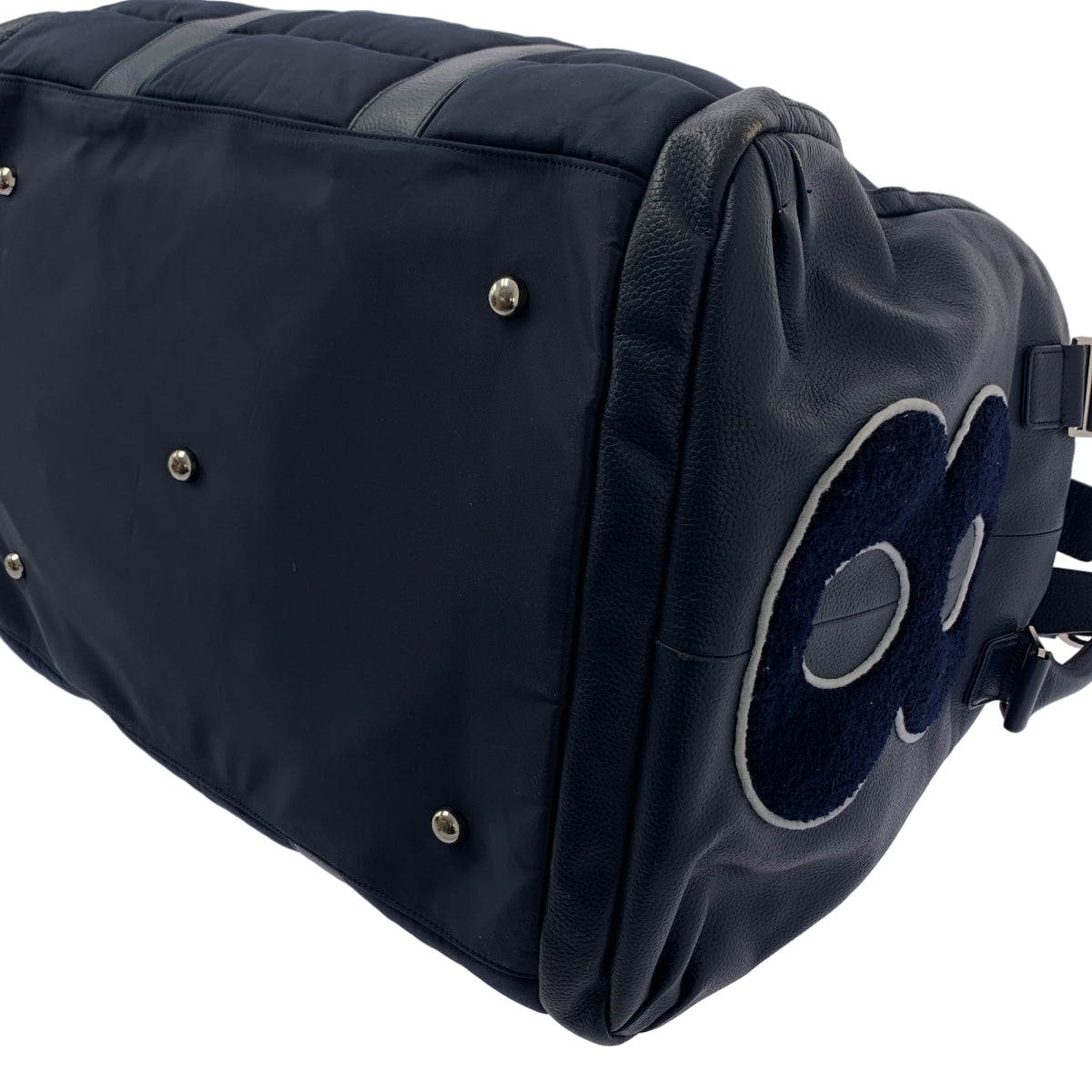 MUTA / ムータ | ナイロン レザー切替 2way ボストン バッグ | ネイビー | レディース