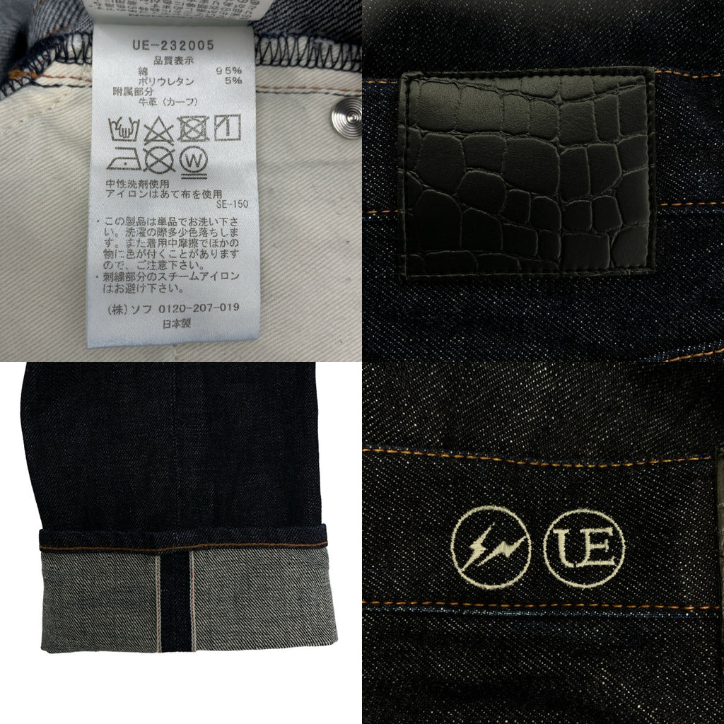 uniform experiment / ユニフォームエクスペリメント | 2023AW | RIGID DENIM TAPERED PANTS / リジッド デニム セルビッチ テーパード パンツ | 2 | メンズ