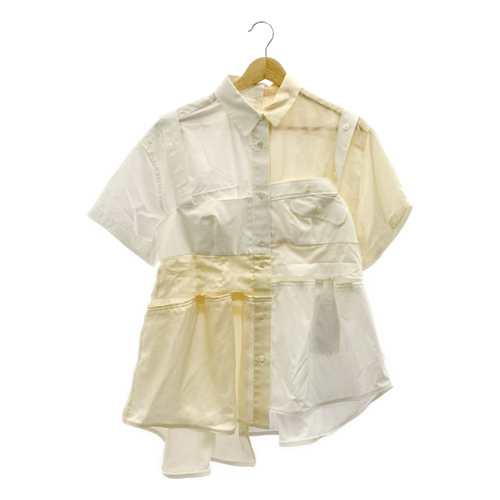 sacai | 棉府綢襯衫 拼布緊身胸衣襯衫 | 尺寸 2 | 女款