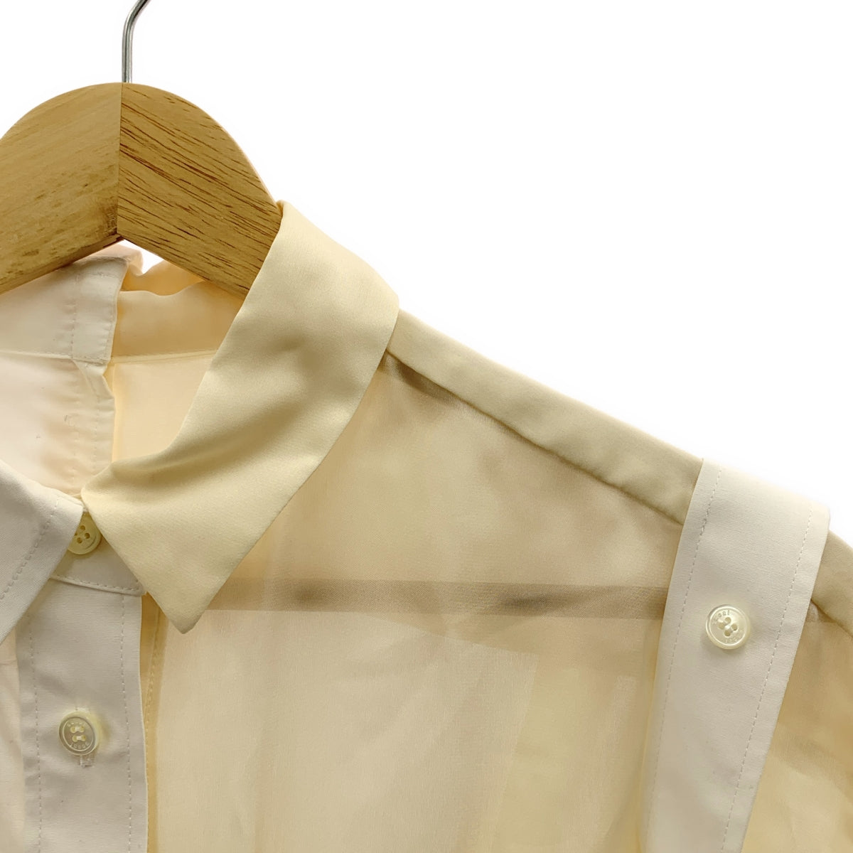 sacai | 棉府綢襯衫 拼布緊身胸衣襯衫 | 尺寸 2 | 女款