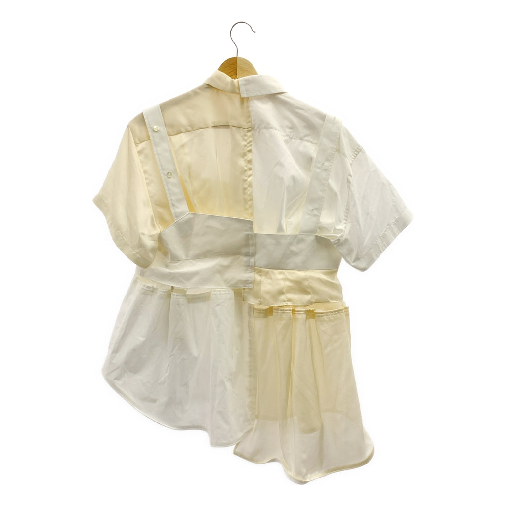 sacai | 棉府綢襯衫 拼布緊身胸衣襯衫 | 尺寸 2 | 女款