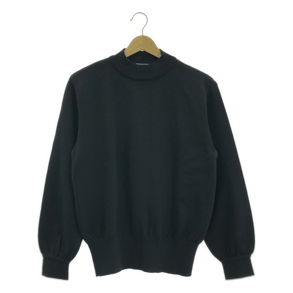 YVES SAINT LAURENT / イヴサンローラン | カフスボタン ロゴ刺しゅう モックネック ニット | M | レディース