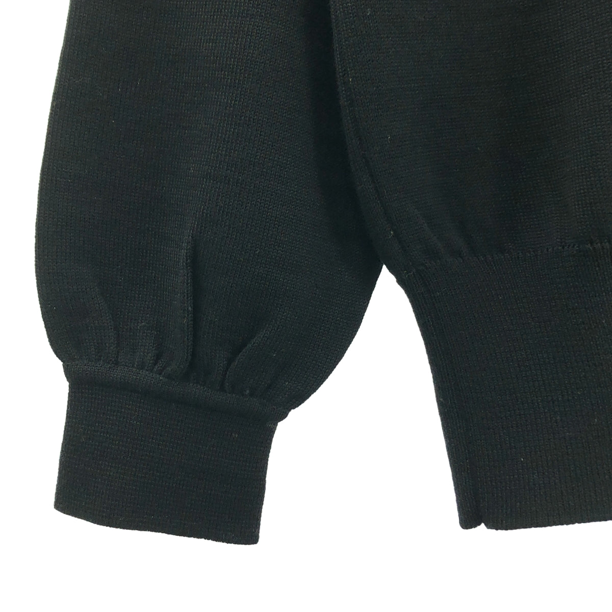 YVES SAINT LAURENT / イヴサンローラン | カフスボタン ロゴ刺しゅう モックネック ニット | M | レディース