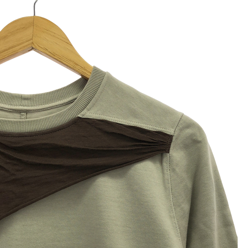 Rick Owens / リックオウエンス | 2018FW | Long Sleeve Tee ドッキング カットソー | S | グレー/イエロー/ブラウン | メンズ