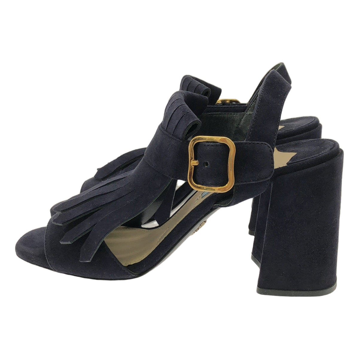 ✿PRADA✿prada✿プラダ✿チャンキーヒールサンダル✿スウェード