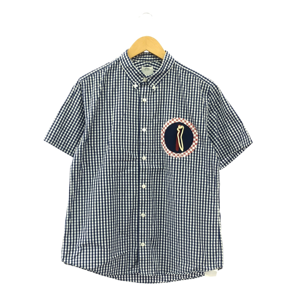 visvim / ビズビム | VISVIM JUNEAU WELD SHIRT S/S / ジップポケット チェックシャツ | M | ネイビー/ホワイト | メンズ