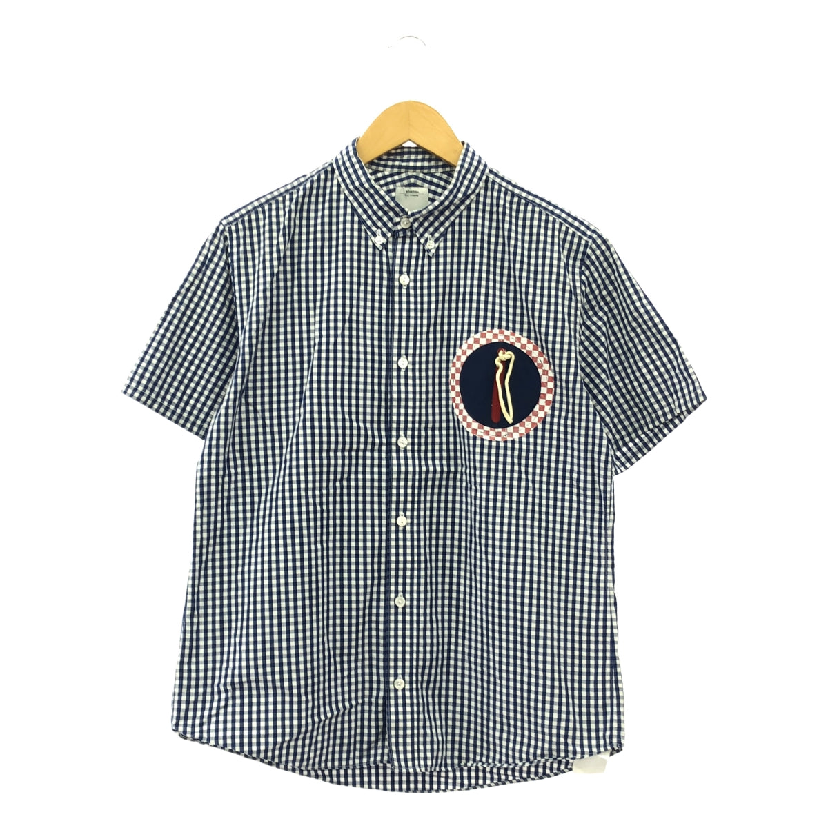 visvim / Visvim | VISVIM JUNEAU WELD SHIRT S/S / 拉鍊口袋格紋襯衫 | M | 海軍藍/白色 | 男款