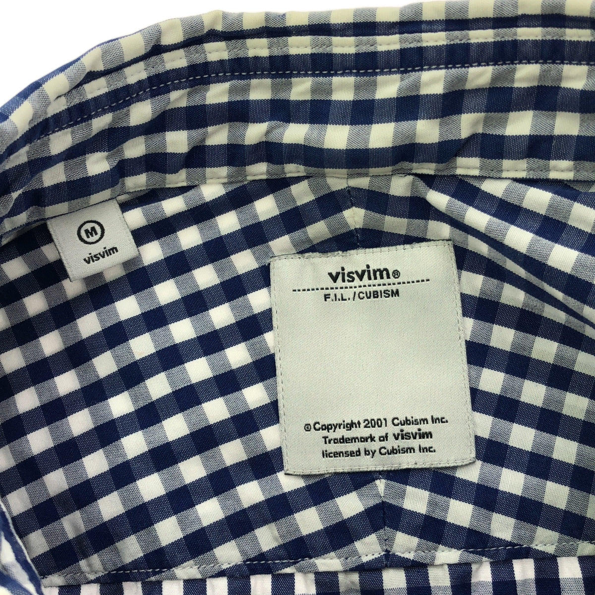 visvim / Visvim | VISVIM JUNEAU WELD SHIRT S/S / 拉鍊口袋格紋襯衫 | M | 海軍藍/白色 | 男款