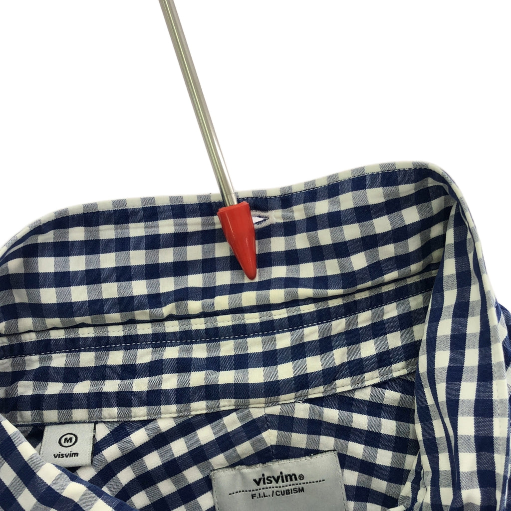 visvim / ビズビム | VISVIM JUNEAU WELD SHIRT S/S / ジップポケット チェックシャツ | M | ネイビー/ホワイト | メンズ