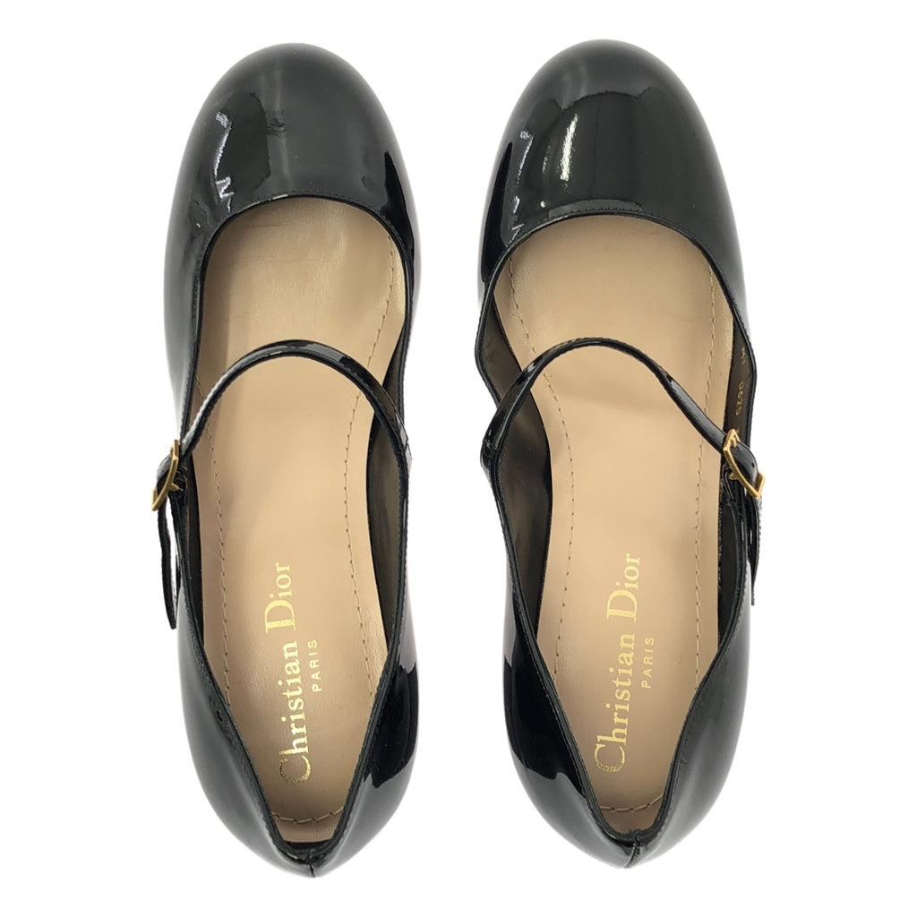 【新品】  Christian Dior / クリスチャンディオール | 2025AW | D-Art アート パテントカーフスキン メリージェーン ヒールパンプス | 37 1/2 | ブラック | レディース