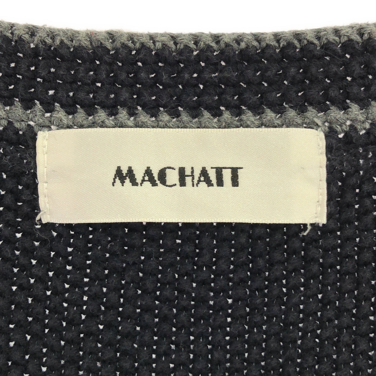 MACHATT / Machat | Docking flare knit V-neck dress |