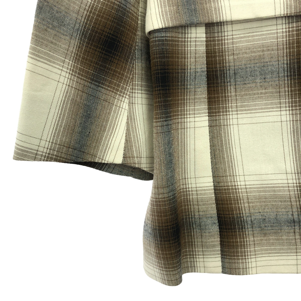 PHEENY / フィーニー | Rayon ombre check double-breasted jacket レーヨン オンブレチェック ダブルジャケット | F | レディース