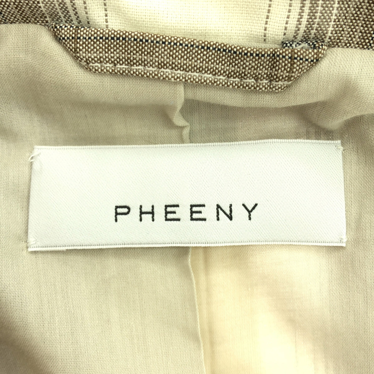 PHEENY / フィーニー | Rayon ombre check double-breasted jacket レーヨン オンブレチェック ダブルジャケット | F | レディース