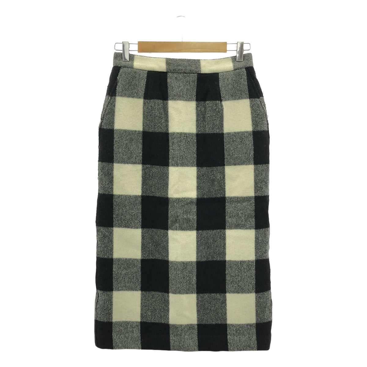 TICCA | 格紋羊毛緊身裙 | 2 | 黑/白 | 女款