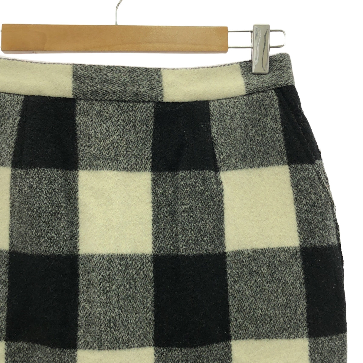 TICCA | 格紋羊毛緊身裙 | 2 | 黑/白 | 女款