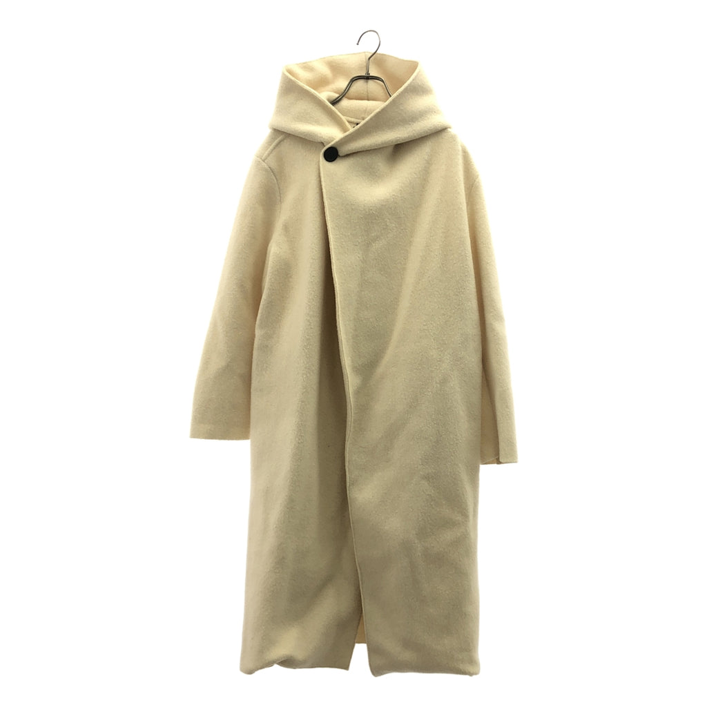 R & DMCo- / 올드 맨즈 재단사 | WOOL FELT KNIT LONG HOODIE COAT / 울 펠트 니트 롱 푸디 코트 |