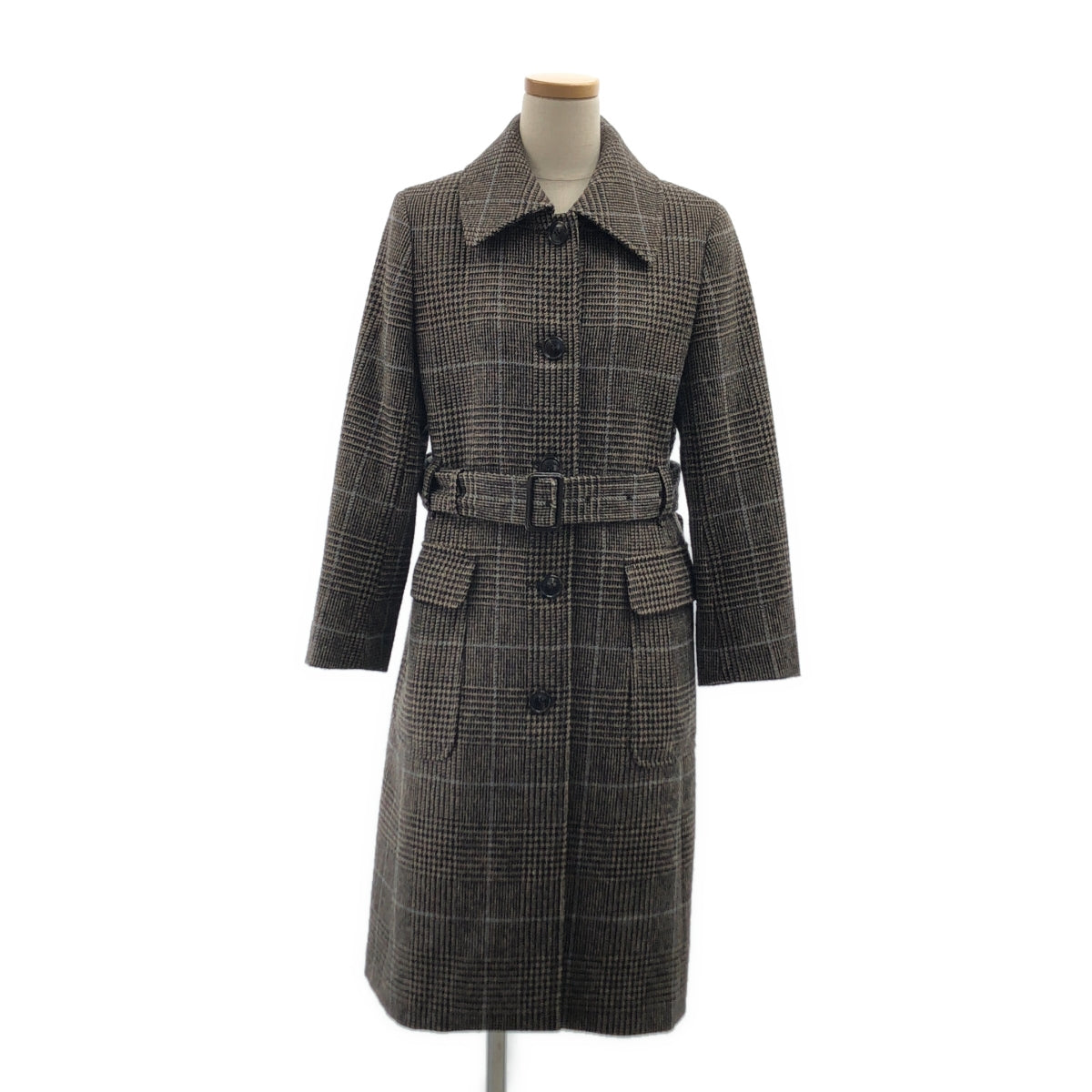 NIJYUSANKU / 23ku | × FOX BROTHERS / Fox Brothers 羊毛繫帶大衣 / 全襯裡 | 尺寸 32 | 女款