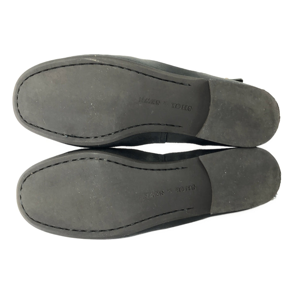 SHOE&SEWN / シュー＆ソーン | koln ケルン / レザー ラウンドトゥ フラット ストラップ サンダル | 38 | ブラック | レディース