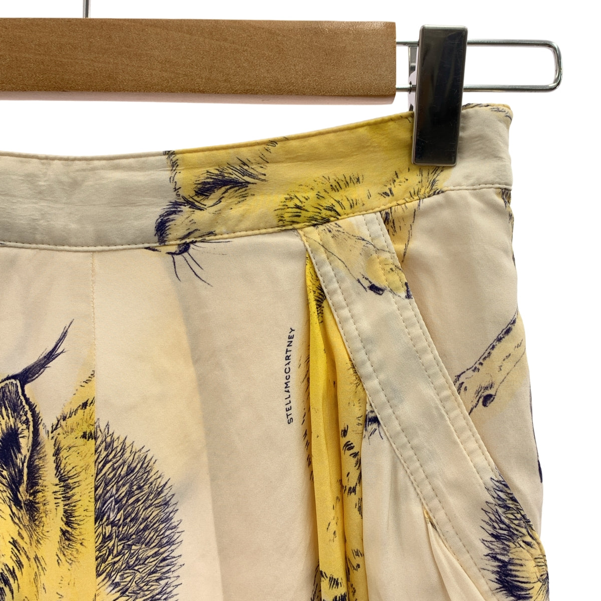 STELLA McCARTNEY | 100% 真絲 | 全身動物印花側拉鍊休閒褲 | 尺寸 36 |