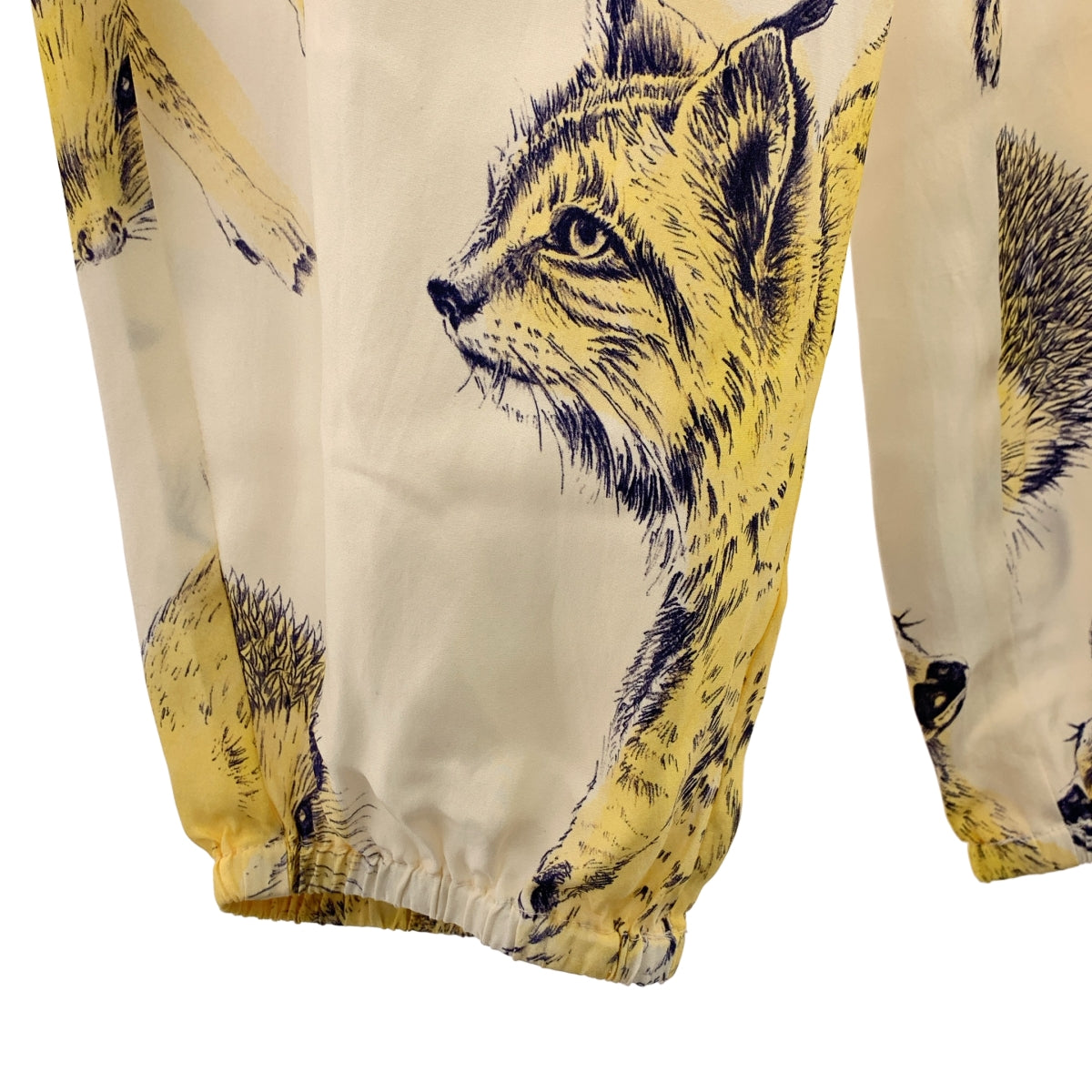 STELLA McCARTNEY | 100% 真絲 | 全身動物印花側拉鍊休閒褲 | 尺寸 36 |