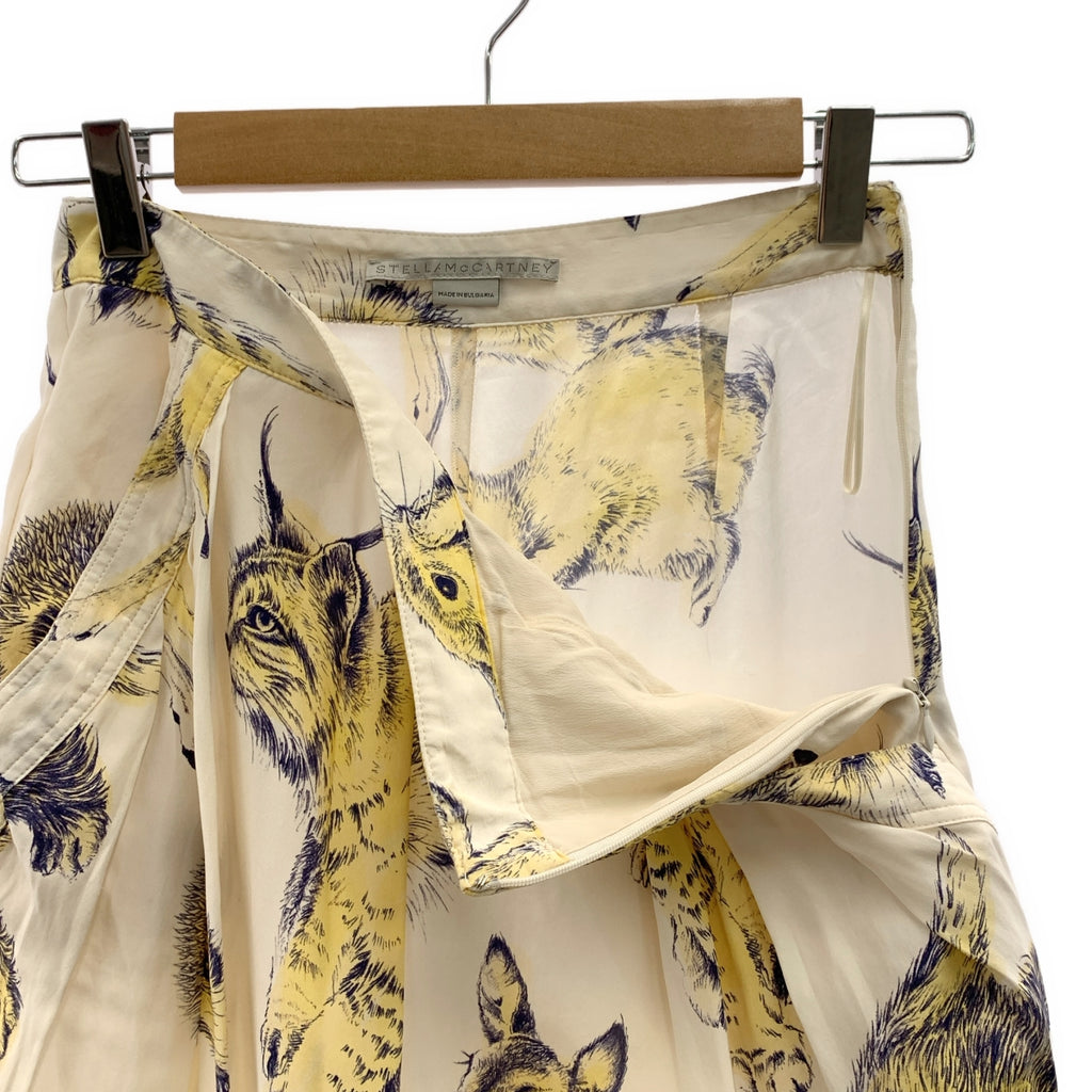 STELLA McCARTNEY | 100% 真絲 | 全身動物印花側拉鍊休閒褲 | 尺寸 36 |