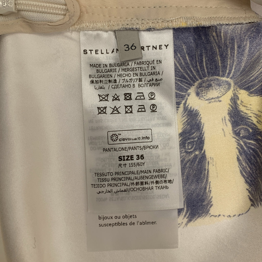 STELLA McCARTNEY | 100% 真絲 | 全身動物印花側拉鍊休閒褲 | 尺寸 36 |