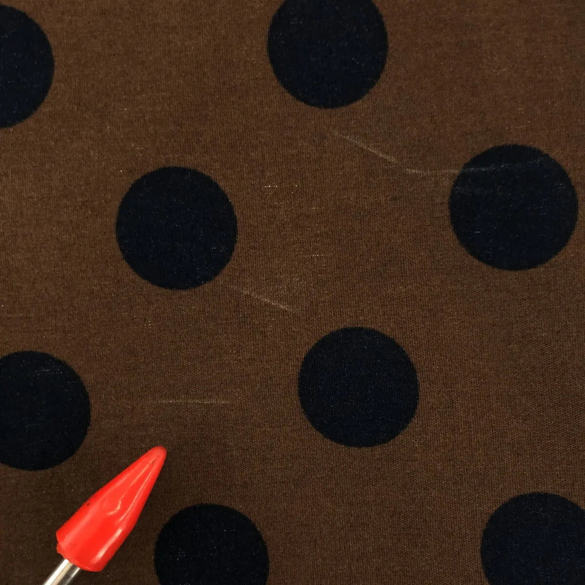 【美品】  ROSSO35 / ロッソ トレンタチンクエ | ドット総柄 キーネック ノースリーブ ワンピース | 38 | ブラウン | レディース