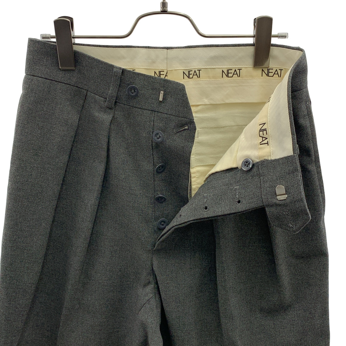 NEAT / 니트 | Hopsack Standard 폴리에스테르 코튼 홉삭 스탠다드 2 탁 슬랙스 | 42 | 맨즈